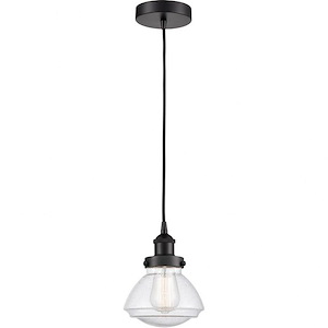 Olean - 1 Light Mini Pendant In Industrial Style-7.75 Inches Tall and 6.75 Inches Wide - 1094092
