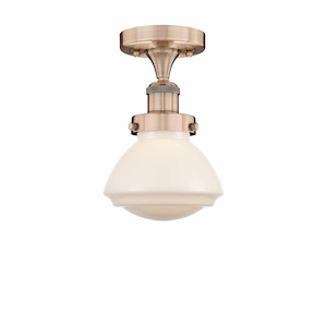 Olean - 1 Light Semi-Flush Mount In Art Deco Style-8.25 Inches Tall and 6.5 Inches Wide - 1330197