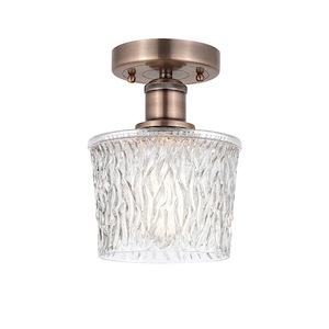 Niagra - 1 Light Semi-Flush Mount In Art Deco Style-9.25 Inches Tall and 6.5 Inches Wide - 1426024
