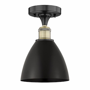 Metal Bristol - 1 Light Semi-Flush Mount In Industrial Style-10.25 Inches Tall and 7.5 Inches Wide - 1330291