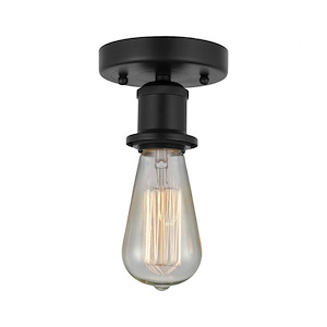 Bare Bulb - 1 Light Semi-Flush Mount In Industrial Style-3.75 Inches Tall and 2 Inches Wide - 1289611