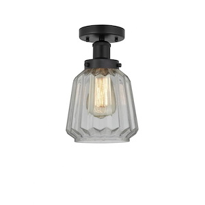 Chatham - 1 Light Semi-Flush Mount In Industrial Style-8.25 Inches Tall and 6.5 Inches Wide - 1289712