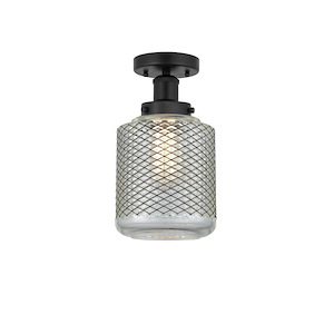 Stanton - 1 Light Semi-Flush Mount In Industrial Style-9.75 Inches Tall and 6 Inches Wide - 1289647