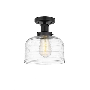 Bell - 1 Light Semi-Flush Mount In Industrial Style-8.25 Inches Tall and 6.5 Inches Wide - 1289669