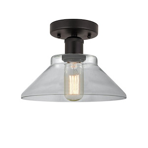 Orwell - 1 Light Semi-Flush Mount In Industrial Style-7.75 Inches Tall and 8.38 Inches Wide - 1289613