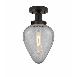 Geneseo - 1 Light Semi-Flush Mount In Industrial Style-9.75 Inches Tall and 6 Inches Wide - 1289657