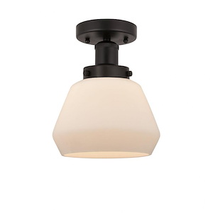 Fulton - 1 Light Semi-Flush Mount In Industrial Style-8.25 Inches Tall and 6.5 Inches Wide - 1289688