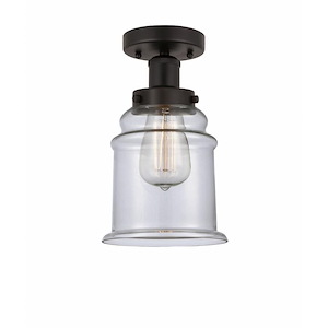 Canton - 1 Light Semi-Flush Mount In Industrial Style-11 Inches Tall and 6 Inches Wide - 1289614
