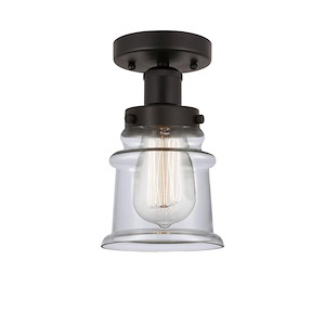 Canton - 1 Light Semi-Flush Mount In Industrial Style-9.25 Inches Tall and 5.25 Inches Wide - 1289675