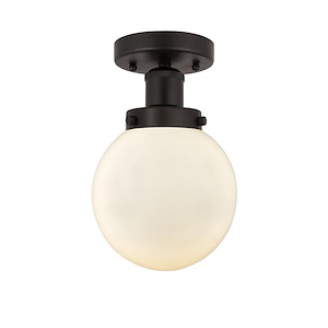 Beacon - 1 Light Semi-Flush Mount In Industrial Style-8.25 Inches Tall and 6.5 Inches Wide - 1289646