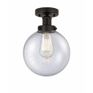 Beacon - 1 Light Semi-Flush Mount In Industrial Style-8.25 Inches Tall and 6.5 Inches Wide - 1289658