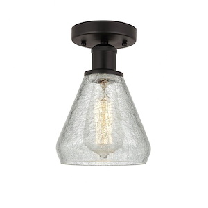 Conesus - 1 Light Semi-Flush Mount In Industrial Style-10.75 Inches Tall and 6 Inches Wide - 1289642