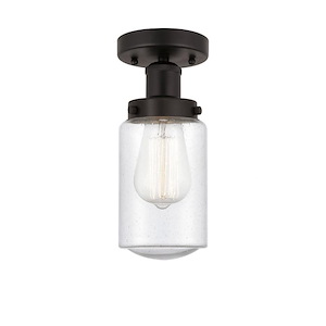 Dover - 1 Light Semi-Flush Mount In Industrial Style-8.25 Inches Tall and 6.5 Inches Wide - 1289678