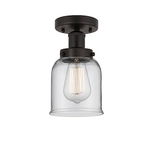 Bell - 1 Light Semi-Flush Mount In Industrial Style-8.25 Inches Tall and 6.5 Inches Wide - 1289690