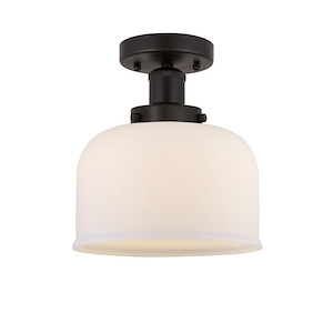 Bell - 1 Light Semi-Flush Mount In Industrial Style-8.25 Inches Tall and 6.5 Inches Wide - 1289733