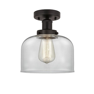 Bell - 1 Light Semi-Flush Mount In Industrial Style-8.25 Inches Tall and 6.5 Inches Wide - 1289733