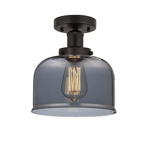 Bell - 1 Light Semi-Flush Mount In Industrial Style-8.25 Inches Tall and 6.5 Inches Wide - 1289704