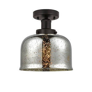 Bell - 1 Light Semi-Flush Mount In Industrial Style-8.25 Inches Tall and 6.5 Inches Wide - 1289680