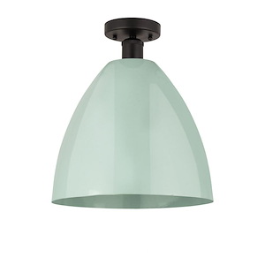 Plymouth Dome - 1 Light Semi-Flush Mount In Industrial Style-14.75 Inches Tall and 12 Inches Wide - 1289681