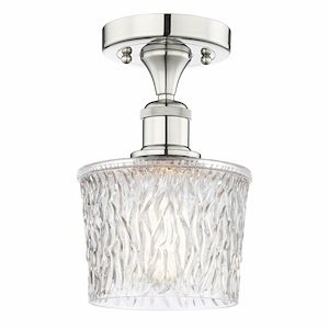 Niagra - 1 Light Semi-Flush Mount In Art Deco Style-9.25 Inches Tall and 6.5 Inches Wide - 1426255