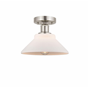 Orwell - 1 Light Semi-Flush Mount In Industrial Style-7.75 Inches Tall and 8.38 Inches Wide - 1289613