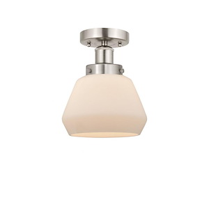 Fulton - 1 Light Semi-Flush Mount In Industrial Style-8.25 Inches Tall and 6.5 Inches Wide - 1289688