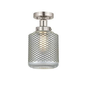 Stanton - 1 Light Semi-Flush Mount In Industrial Style-9.75 Inches Tall and 6 Inches Wide - 1289647