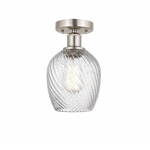 Salina - 1 Light Semi-Flush Mount In Industrial Style-9.75 Inches Tall and 5 Inches Wide - 1289677