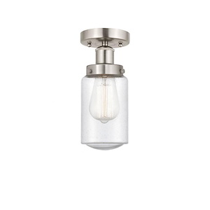 Dover - 1 Light Semi-Flush Mount In Industrial Style-8.25 Inches Tall and 6.5 Inches Wide - 1289678
