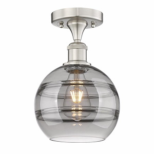 Rochester - 1 Light Semi-Flush Mount In Industrial Style-10 Inches Tall and 8 Inches Wide - 1330223