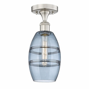 Vaz - 1 Light Semi-Flush Mount In Industrial Style-8.25 Inches Tall and 5.88 Inches Wide - 1330237