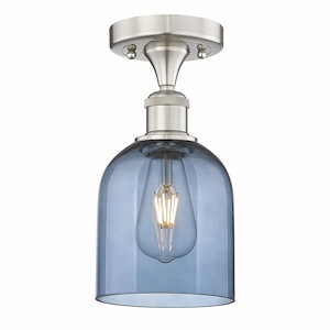 Bella - 1 Light Semi-Flush Mount In Industrial Style-9.63 Inches Tall and 5.5 Inches Wide - 1330290