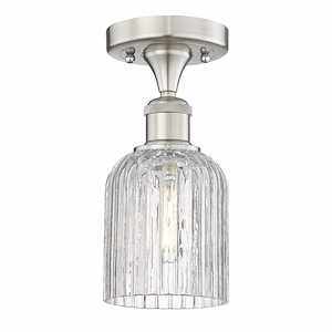 Bridal Veil - 1 Light Semi-Flush Mount In Art Deco Style-9.13 Inches Tall and 5 Inches Wide - 1330250
