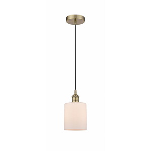 Cobbleskill - 1 Light Cord Mini Pendant-9 Inch Tall and 5 Inch Wide - 1426336