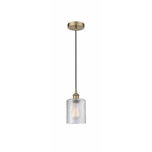 Cobbleskill - 1 Light Cord Mini Pendant-9 Inch Tall and 5 Inch Wide - 1426262
