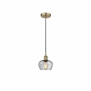 Fenton - 1 Light Cord Hung Mini Pendant In Industrial Style-8.5 Inches Tall and 6.5 Inches Wide - 1316745