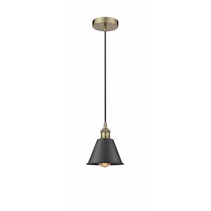 Smithfield - 1 Light Cord Hung Mini Pendant In Industrial Style-8.25 Inches Tall and 6.5 Inches Wide - 1426265