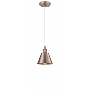 Smithfield - 1 Light Cord Hung Mini Pendant In Industrial Style-8.25 Inches Tall and 6.5 Inches Wide - 1426273
