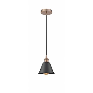 Smithfield - 1 Light Cord Hung Mini Pendant In Industrial Style-8.25 Inches Tall and 6.5 Inches Wide - 1426271