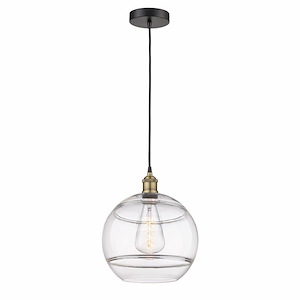 Rochester - 1 Light Cord Hung Mini Pendant In Industrial Style-13.38 Inches Tall and 12 Inches Wide - 1330268