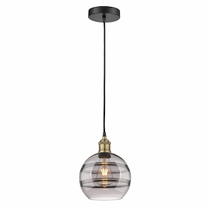 Rochester - 1 Light Cord Hung Mini Pendant In Industrial Style-9.88 Inches Tall and 8 Inches Wide - 1330335