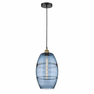Vaz - 1 Light Cord Hung Mini Pendant In Industrial Style-18.5 Inches Tall and 10 Inches Wide - 1330260