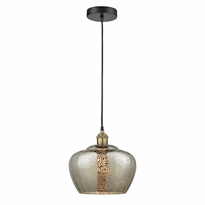 Fenton - 1 Light Cord Hung Mini Pendant In Modern Style-11.5 Inches Tall and 11 Inches Wide - 1311289