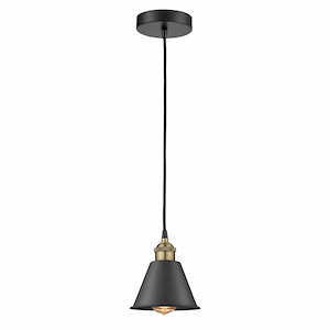 Smithfield - 1 Light Cord Hung Mini Pendant In Industrial Style-8.25 Inches Tall and 6.5 Inches Wide - 1426340