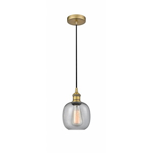 Belfast - 1 Light Cord Hung Mini Pendant In Industrial Style-9.75 Inches Tall and 6 Inches Wide - 1289717
