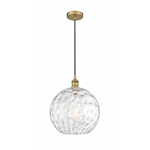 Athens Water Glass - 1 Light Mini Pendant In Industrial Style-14.75 Inches Tall and 12 Inches Wide - 1289729