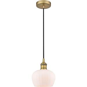 Fenton - 1 Light Cord Down Mini Pendant-7.5 Inch Tall and 6.5 Inch Wide - 1289807