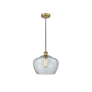 Fenton - 1 Light Mini Pendant In Industrial Style-11.5 Inches Tall and 11 Inches Wide - 1289742