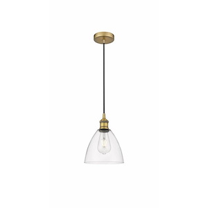 Edison Dome - 1 Light Cord Hung Mini Pendant In Industrial Style-10.25 Inches Tall and 7.5 Inches Wide - 1289745