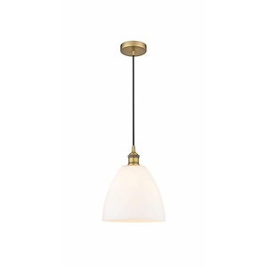 Edison Dome - 1 Light Cord Hung Mini Pendant In Industrial Style-12.25 Inches Tall and 9 Inches Wide - 1289779